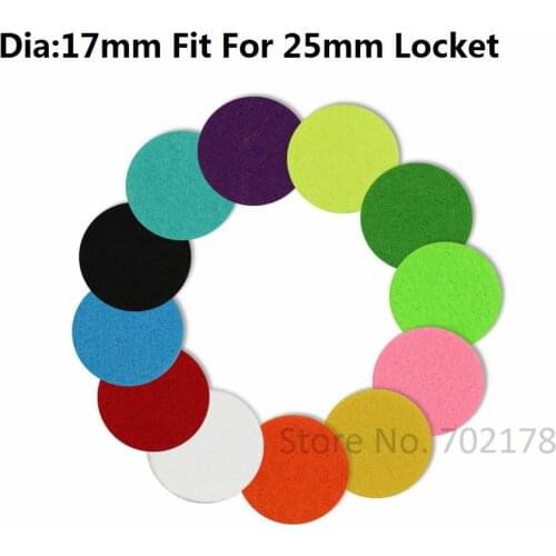 20pcs Colorful trendy Aromatherapy Felt Pads 17mm Fit for 25mm Essential Oil Diffuser Locket Floating Locket color randomly