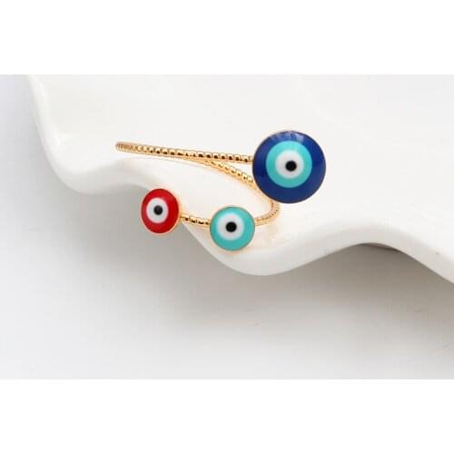 2021 High Quality Gold And Copper Circles Adorn The Devils Eye Ring