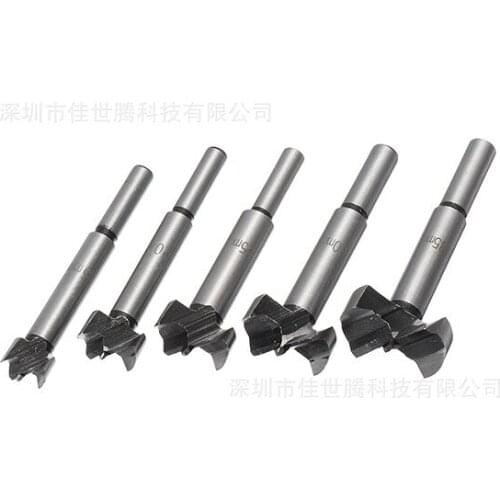 5pc15-35mm Woodworking Hole Opener Drill Bit Wood Cutting Tool Flat Wing Drilling Plastic Plate Reaming
