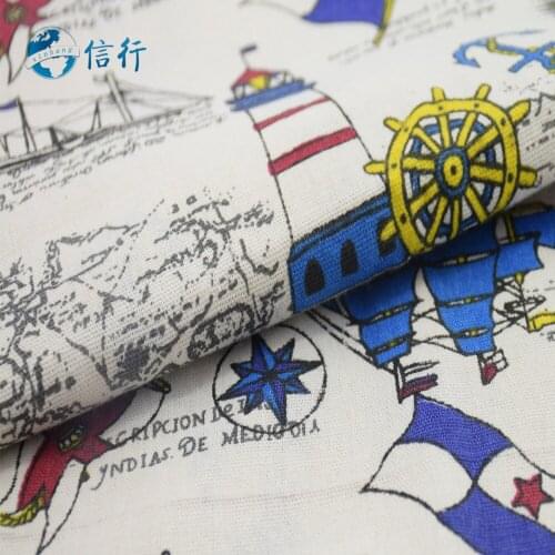 50*150cm Printed Cotton Linen Fabric For Patchwork Quilting Sewing DIY Sofa Table Cloth Furniture Cover Cushion Fabric#3433