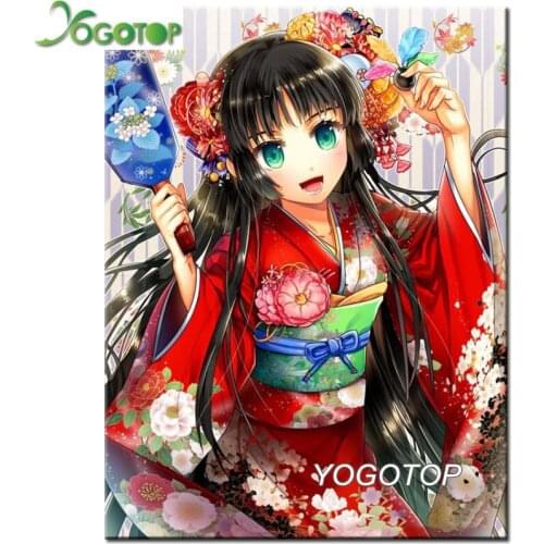 Diamond embroidery Japanese girl Diy full round square diamond painting mosaic 3d cross stitch puzzle Decor Cartoon anime YY2616