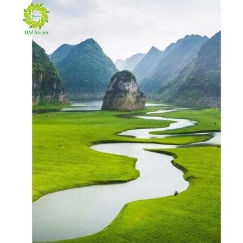 Diy Diamond Pattern Rhinestone Needlework Diy Diamond Painting Cross Stitch "Scenery" Diamond Embroidery