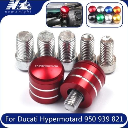 For Ducati Hypermotard 950 939 821 796 SP 1100 Mtorcycle Aluminum Rearview Handlebar Mirror Bolt Screw Mount Adapter Accessories