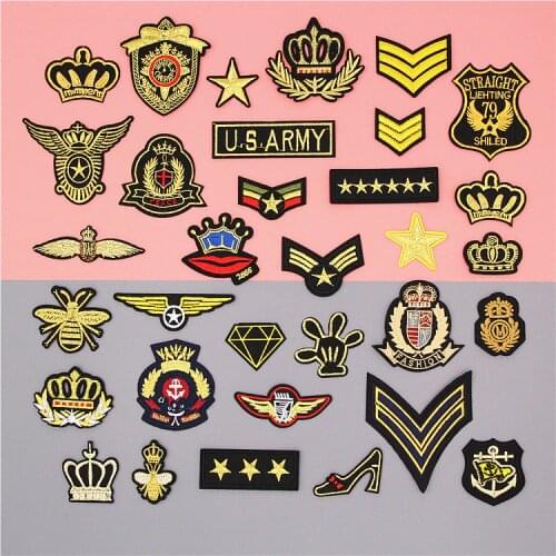 PGY U S ARMY EMBLEM TOP GUN Iron On Patch Embroidered Applique Sewing Clothes Sticker Garment Apparel Accessories Badges Patches