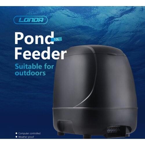 Automatic Fish Feeder Pet Timer Auto Food Dispenser for Aquarium Computer Controlled Koi Pond Feeding Machine 10L AC/DC