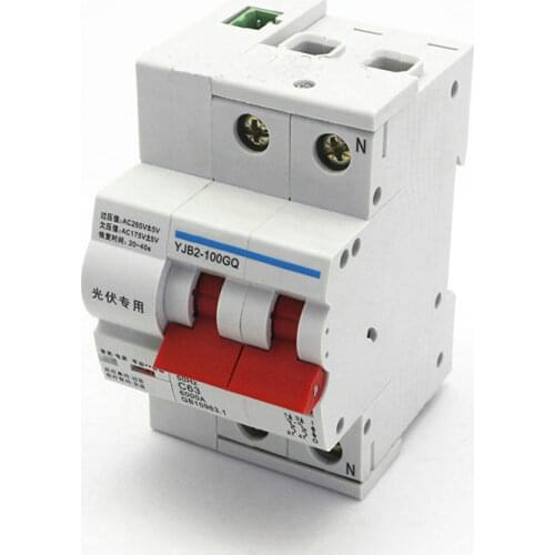 2P 6A/32A/40A/50A/63A PVRD ARD Auto Reclosing Device Miniature Circuit Breaker with Voltage Failure Protection for Solar System
