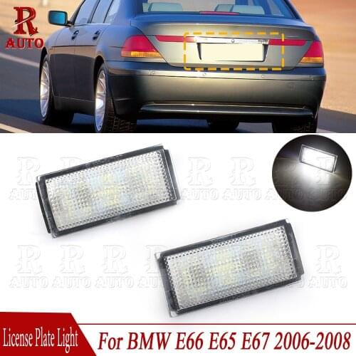 R-AUTO 1 Pair 18LED License Plate Light Number Plate Light Super White Car Styling Error Free For BMW E66 E65 E67 2006 2007 2008