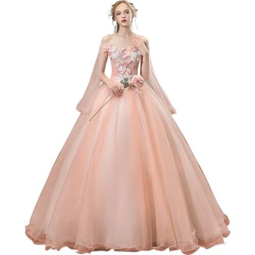 Freeship shoulder veil ball gown long dress vintage medieval dress Renaissance princess Victoria dress