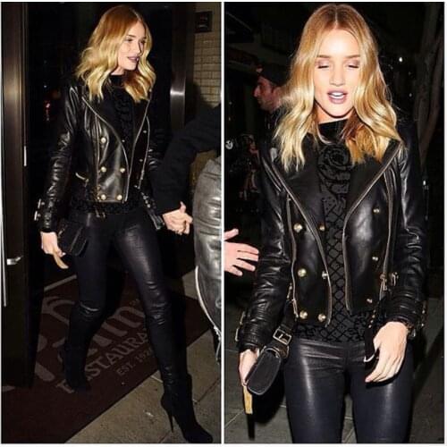 Shipping,wholesales.fashion slim Free Genuine leather coat.women biker plus size sheepskin jacket Brand,quality,Street clothes