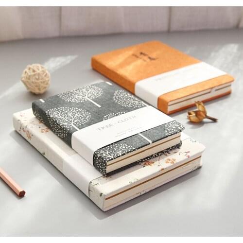 Creative Notebook Stationery Handbook Cloth Cover A5 Blank Horizontal Line Paper Notebook Personal Diary Planner Agenda Journal