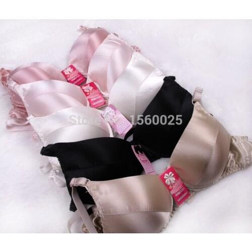 Silk Bra 100% Mulberry Silk Underwear Comfortable Silky Pearl Massage Bras 32/70-40/90 Free Shipping