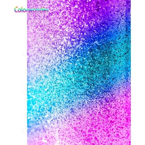 Photography Background Colorful Sequin Purple Blue with Green Glitter 5x7ft Bridal Backdrops for Wedding Party Photo Booth Prop