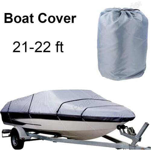 HOT SELL Heavy Duty 20 21 22ft Beam 100inch Trailerable 210D Marine Grade Boat Cover