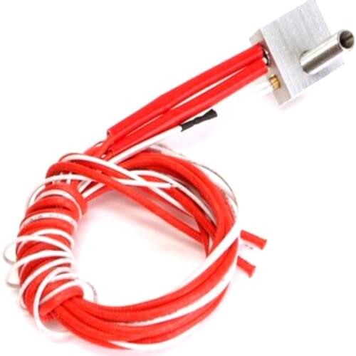 KuaiJieWei 3D printer Assembled Aluminum Heating Block Extruder Hot End For 3D Printer 1.75mm MK8 0.2/0.3/0.4/0.5/0.6mm Nozzle