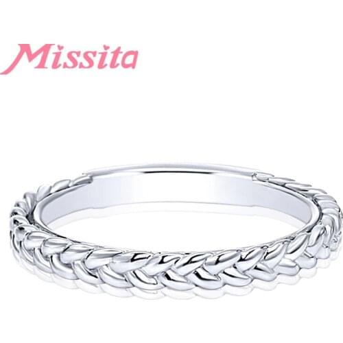 MISSITA 2019 New Fashion Vintage Simple Pattern Rings For Women Wedding Brand Fashion Jewelry Girls Gift anillos mujer