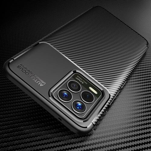 For OPPO Realme 8 Pro GT 5G 6 7 X7 Ultra C20 V11 V13 Find X2 X3 Pro neo F19 A15 A93 Case Carbon Fiber Texture Soft Cover