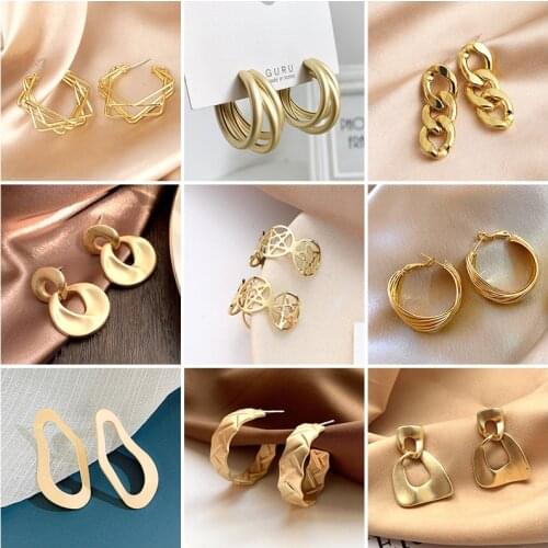 Geometric metal stud Pendant Earrings Set lovely lady geometric Stud Earrings punk lady jewelry earrings party unusual Earrings