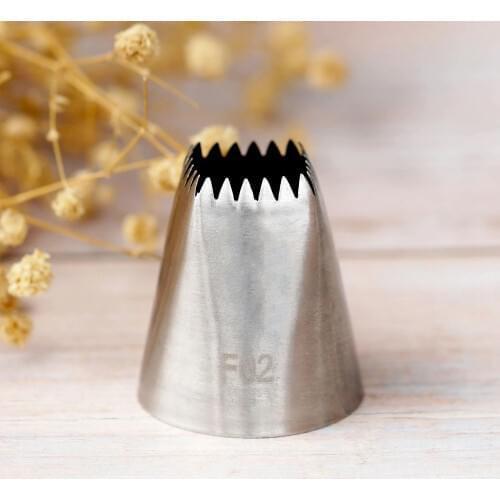 #F02 Square Shape Piping Nozzle Cake Cream Decoration Stainless Steel Icing Tips Cupcake Pastry Tools Large Size Special Nozzles