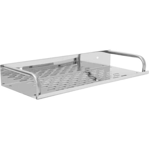 2021 New Stainless Steel Kitchen Bathroom Shelf Wall-mounted Storage Rack Single Layer
