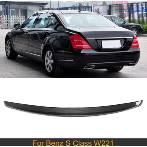 Carbon fiber Rear Trunk Spoiler Wing for Mercedes Benz W221 S450 S500 S600 S63 AMG Sedan 4 Door Only 2007-2012 Spoiler Wing