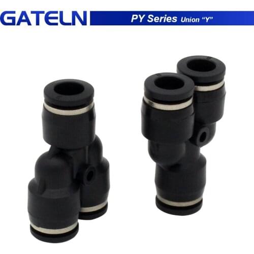 Pneumatic fitting connector Y type 3-way tee quick push in joint PY-6 PY-4 PY-8 PY-10 PY-12