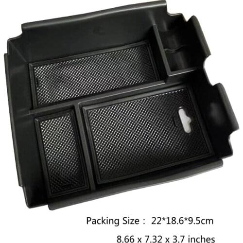 For Santa Fe 19-20 Car Center Console Storage Tray Armrest Box Automobile Interior Hidden Organizer Auto Accessories A5KD