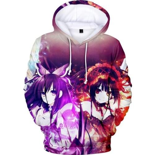 2021 DATE A LIVE 3D Print Autumn Winter Holiday Street Men/Women Casual Kawaii GHIP HOP style Streetwear Tops