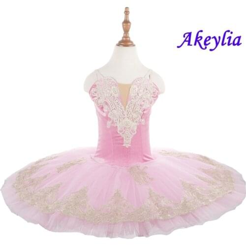 Pre-Professional Ballet Tutu classical sleeping beauty Girl Pink gold Women Stage Performance Tutu Pancake lilac For Kids 18070