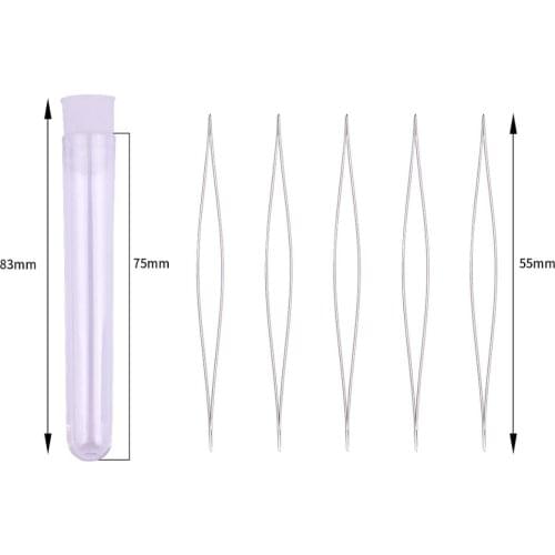 55mm Stainless Steel Large Eye Sewing Needles Sewing Pins Set Home DIY Crafts Sewing Accessories Jewelry Tool Bottle 83x75mm