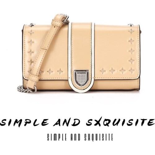 Genuine Leather Shoulder Bag High Quality Crossbody Bags Female 2021 American Style Exquisite Simple Brand Design Purse