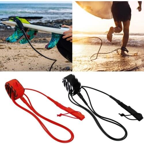G6DE 6FT/8FT/10FT/12FT Smooth Steel Swivel Surfing Leg Rope Straight Surf Board Leg Rope Surf Legrope Strap for Shortboard