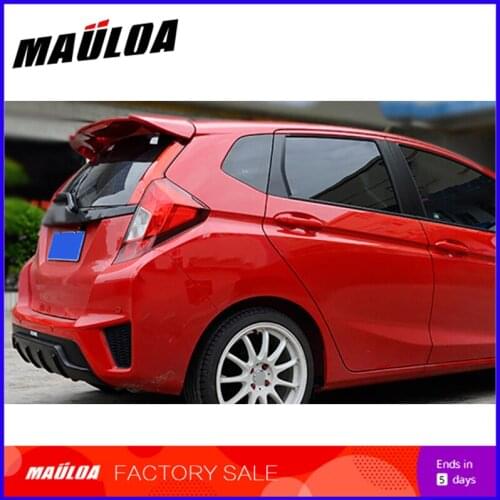 High quality ABS black white or primer unpainted color car car rear roof spoiler with light for fit 2014- 2018