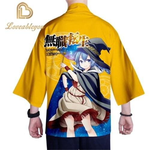 Japanese Kimonos Woman and Men Asian Kimono Mushoku Tensei Cosplay Hot Sale Kimono New Design Kimono for Gifts