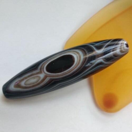 Nature peculiar eye Dzi Bead Amulet Bangle weave Bead bracelet Very rare