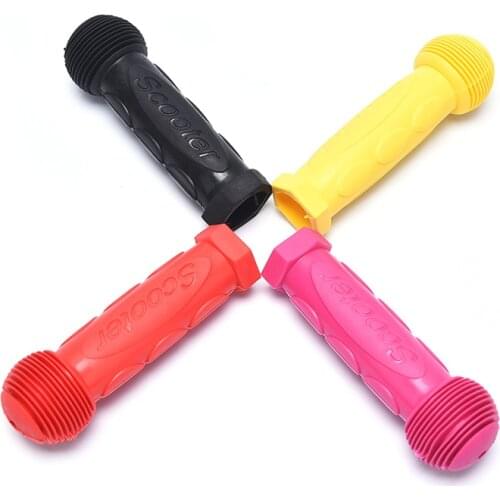 1pair Rubber Grip Handle Handlebar Grips Colorful Anti-skid Child Children Kids Bike Bicycle Tricycle Skateboard Scooter 4Colors