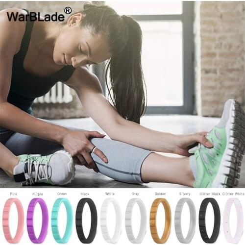 10pcs/Set Fashion 3mm Hypoallergenic Crossfit Flexible Silicone Ring Food Grade FDA Silicone Finger Ring For Women Wedding Rings