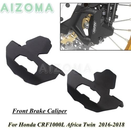 2pcs CNC Motorcycle Front Brake Caliper Cover Aluminum Guard Protection For Honda CRF1000L Africa Twin 2016-2017 2018