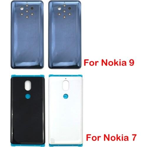 20pcs , New For Nokia 7 Back Glass For Nokia 8.1 X7 Rear Cover For Nokia 9 Battery Door / For Nokia 7.1 Battery Housing