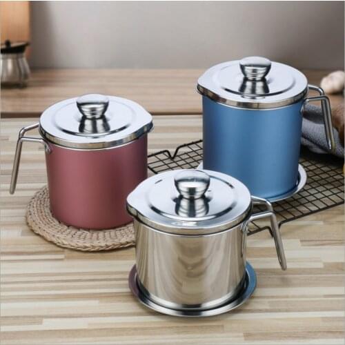 304 Stainless Steel Oiler Large Capacity Oil Bottle Kitchen Supplies Oil Storage Tank Household Filter Oil Pour Oil tank Color