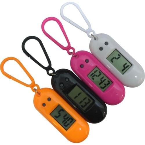 4pcs Keychain Pocket Watch Clock Electronic Watch Funny Clip-on watch for Children Kids Students (Random Color)