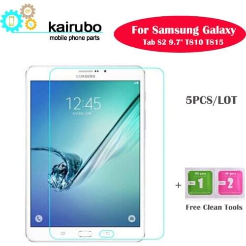 5PCS/LOT 9H LCD Tempered Glass For Samsung Galaxy Tab S2 9.7" T810 T815 Explosion-Proof Screen Protector Protective Guard Film