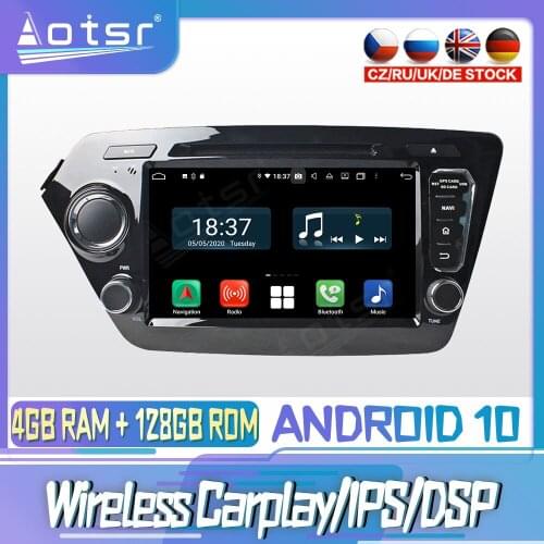 Android 10 PX6 128G For KIA K2 RIO 2011 2012 Carplay DVD GPS Navigation Auto Radio Stereo Video Multimedia Player HeadUnit 2din