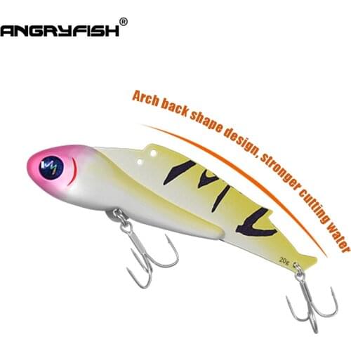 Angryfish1Pcs Sinking Mini VIB Fishing Lure 6.85cm 20g Vibration Artificial BaitsBass Crankbait Fishing Tackle