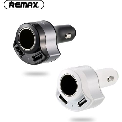 REMAX ABS Dual USB Car Charger with Splitter Cigarette Lighter Socket 4.8A Fast Charger power Adapter for Samsung GPS dvr tablet