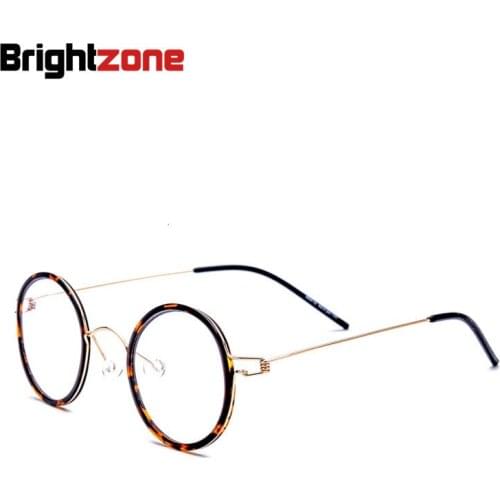 Brightzone Screw Design Frame Male Ma'am Restore Ancient Ways Round Acetate Glasses Denmark With All-match New Pattern Near