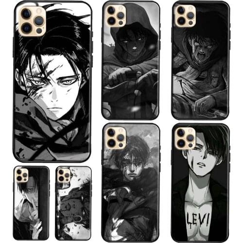 Levi Ackerman Attack on Titan TPU Phone Case For iPhone 12 11 Pro Max Mini XS X XR 6S 7 8 Plus SE 2020 Soft Cover Case