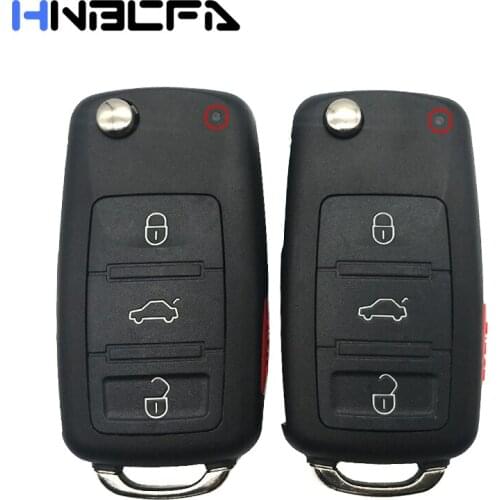 3+1/4 Buttons Remote Key shell For VW for Volkswagen Phaeton Touareg 2002-2010 Replacement Folding Flip Key Case Fob Cover
