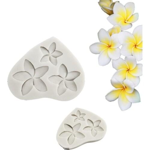 3 Holes Flowers Silicone Candy Chocolate Mold Fondant Cake Baking Mould DIY French Dessert Pastry Decoration Sugarcrafts