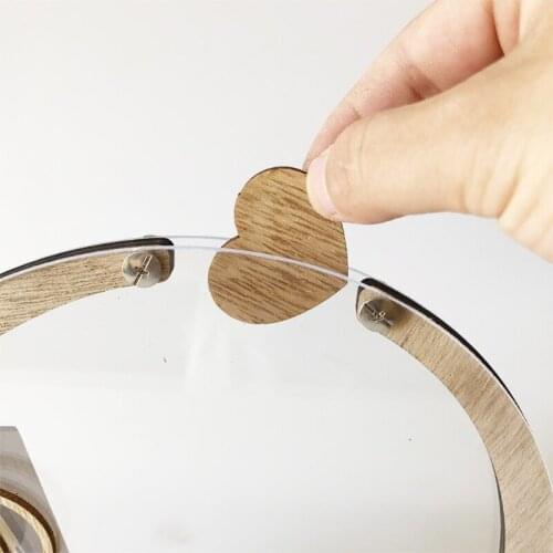 Wooden Heart Frame Transparent Wedding Guest Book Vintage Personalized Alternative Sign Drop Box Rustic Baby Shower Party 85AC