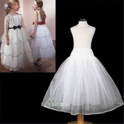 Kids Petticoats For Flower Girls Dresses Little Girls Crinoline 3 Hoop Skirt Petticoat Lolita Skirt Underskirt Vestido De Novia